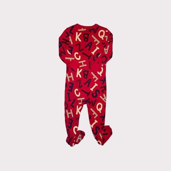 Old Navy Alphabets Red Footed Sleeper - Picture 5 of 5